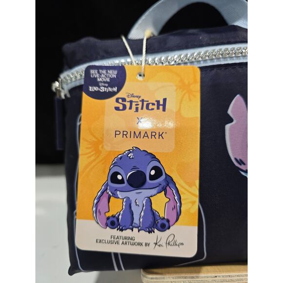 Disney Stitch Blue Fold Up Travel Backpack by Primark + Handcrafted Pen NWT - Picture 2 of 5